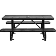 Global Industrial Black / 72 inches x 30 inches x 29.5 inches / Industrial Picnic Tables