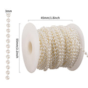 3mm Millet Beads Crafts Faux Pearl Beads Garland Pearl Bead Roll Strand of Pearls to Decorate Floral Centerpieces Wedding Party Favor Christmas Tree(33 Feet Ivory) by YoungJewl –
