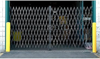 Global Industrial Double Folding Security Gate, 16'W x 6-1/2'H Folding Door