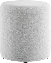 Gray 16-Inch Woven Fabric Upholstered Ottoman, Comfortable Casual Seating, 16W X 16D X 17H Inches, Suitable for Patio, Deck, Or Lounge Areas