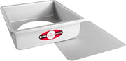 Fat Daddio's PSQCC-993 Removable Bottom Square Cake Pan, 9 x 9 x 3 Inch, Silver