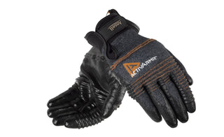 ActivArmr 97-008 Multipurpose Gloves - Medium-Duty by Ansell – Small (Size 8), Nylon/Spandex/Kevlar, Black/Grey/Orange, Pack of 1000, Model ASL111810
