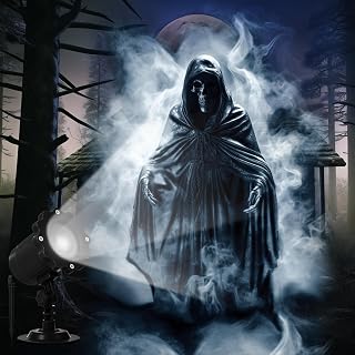 Treela Ghost Projector Outdoor Halloween Light Decoration, Dynamic, LED | Spooky Halloween Projector, Ghost Decor for Outside Yard Garden, Landscape Lamp, Waterproof