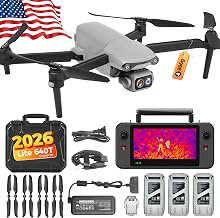 Robotics EVO Lite 640T Enterprise Bundle, 866g Lightweight | 640x512 T~hermal&1/2'' CMOS 48MP V~isible C-a-mera, 1-16x Digital Zoom, AI Target Recognition, 40Min, 12KM Transmission