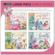 LANG Floral Bees Large Piece 4 Pack Puzzle (5047002)