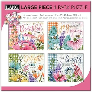LANG Floral Bees Large Piece 4 Pack Puzzle (5047002)