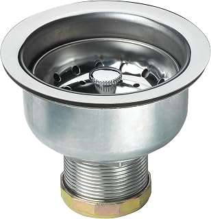 23-130 Krowne Long Shank Sink Strainer, 4-1/2" Flange, fits Sink Openings from 3-1/2" to 4", Stainless Steel