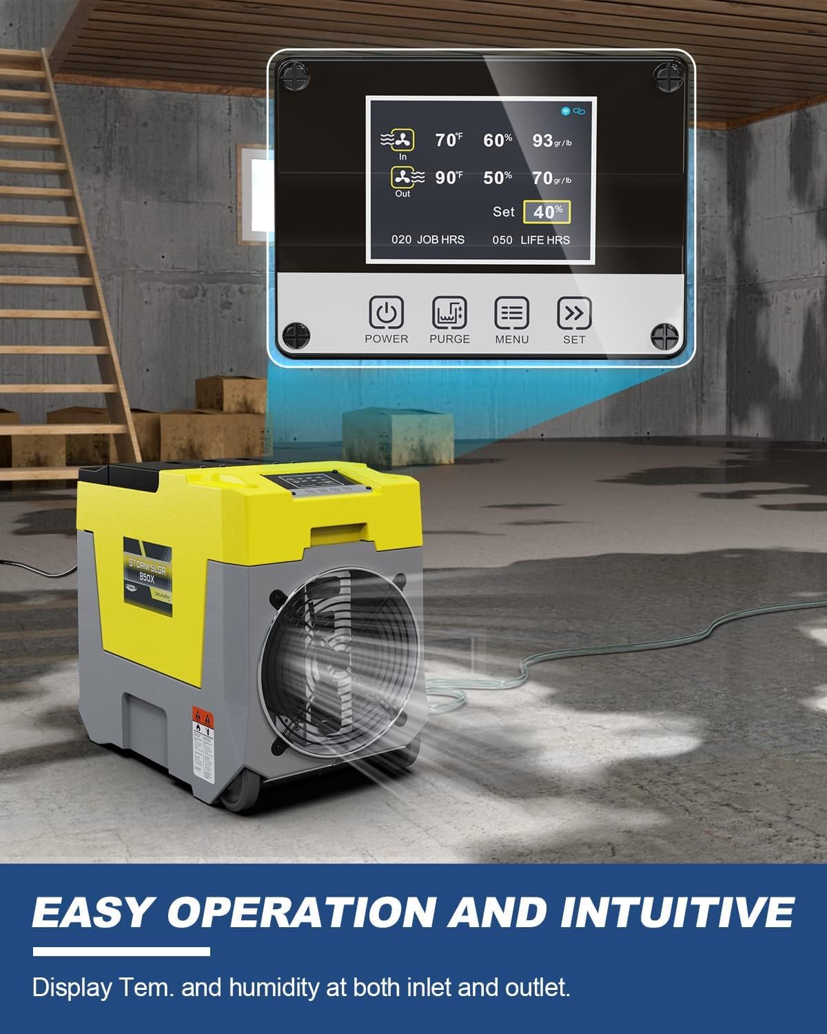 ALORAIR Yellow / Large / 180.0 pints Dehumidifiers