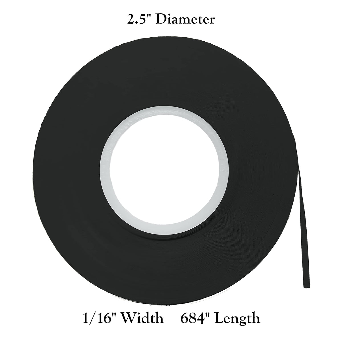 MV Magna Visual Black / 1/16" Width / 1 Transparent Tape