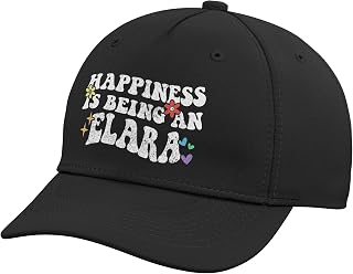 Retro Groovy Happiness is an Elara Adjustable Baseball Hat