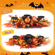 DTNESS Fall Candle Holder Centerpiece, 28 Inch, Orange