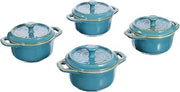Ceramic By Staub Mini Cocotte Set 4 Compartments Round