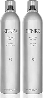Kenra Volume Spray 25 80% | Super Hold Finishing & Styling Hairspray | Flake-free & Fast-drying | Wind & Humidity Resistance | All Hair Types | 16 oz (2-Pack)