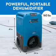 LGR 3500i Dehumidifier by Dri-Eaz – Large, 30.0 gallons, Polyethylene (PE), blue, Model F411