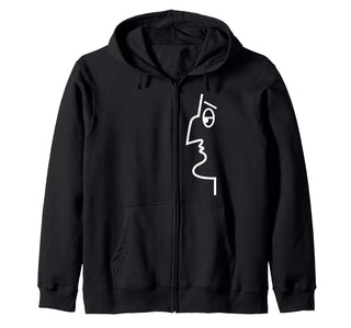 toto de-curtis Il Principe della risata Napoli Zip Hoodie by CottonWords-Totò – Black, Model J8HSE8YEJY2