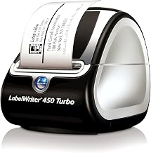 DYMO 450 Turbo Printer W/Adapter, USB, Power Cables & Print