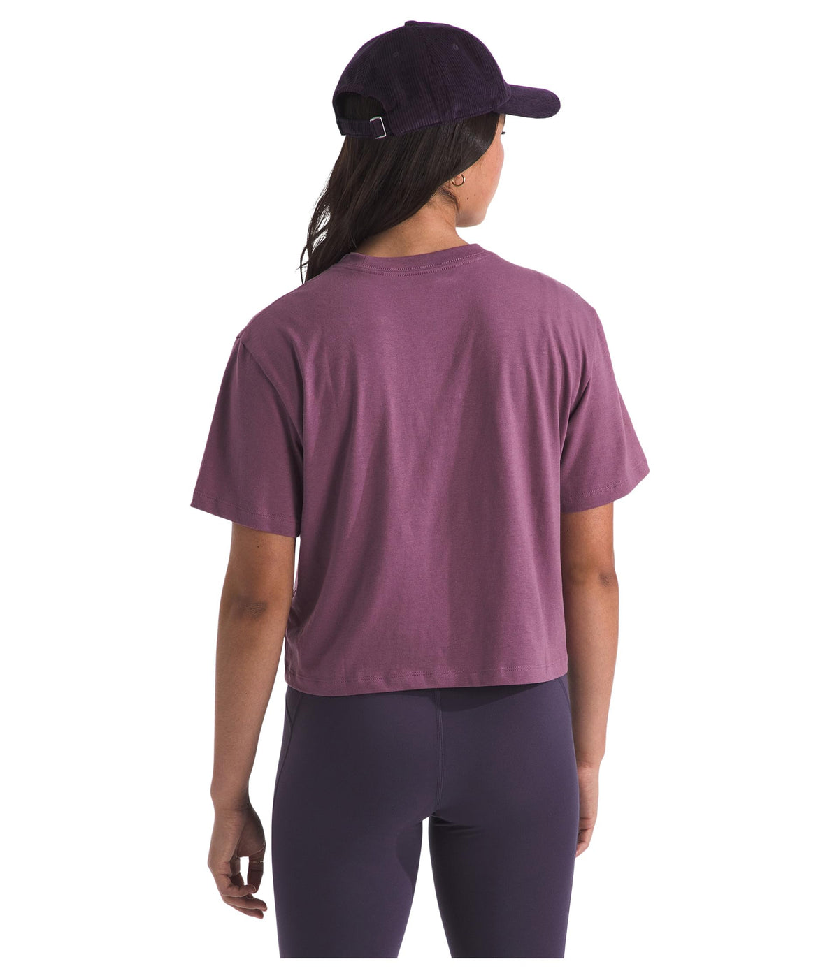 Womens Evolution Simple Dome Crop Relaxed Short Sleeve Tee Chroma Purple LG One Size by The North Face – Chroma Purple, Model NF0A8FDHG4Y