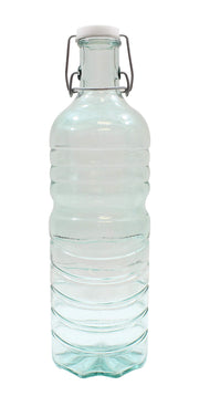 Authentic Water Bottle w/stopper by Tablecraft – 7 Ounces, Glass, Green, Model 6632
