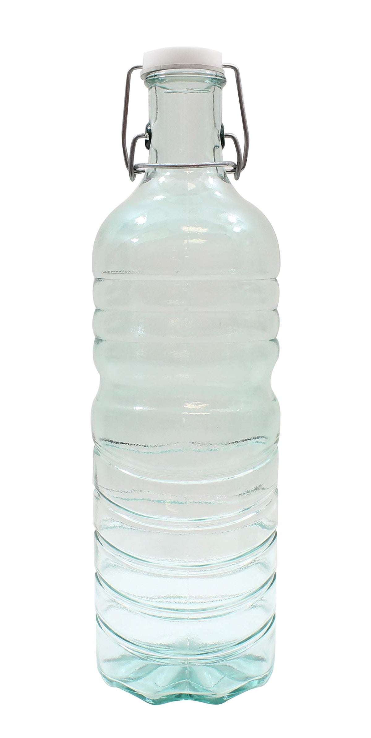 Authentic Water Bottle w/stopper by Tablecraft – 7 Ounces, Glass, Green, Model 6632