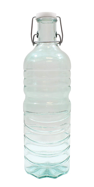 Authentic Water Bottle w/stopper by Tablecraft – 7 Ounces, Glass, Green, Model 6632