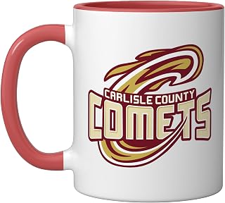 Carlisle County Comets Ceramic Mug, Red/White, 11oz
