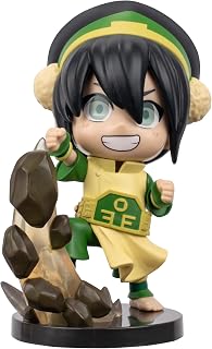 Jazwares Avatar: The Last Airbender Toph - 4-Inch Mini Figure in Kawaii Style in Dynamic Pose with Display Base