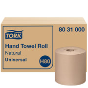 Tork Hand Towel Roll – Natural, Universal, H80, Extra Large, 100% Recycled, 1-Ply, 6 Rolls x 1000 ft, 8031000