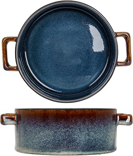 Cosy & Trendy Set of 4 Porcelain Quintana Soup Bowls, Blue, 45cl
