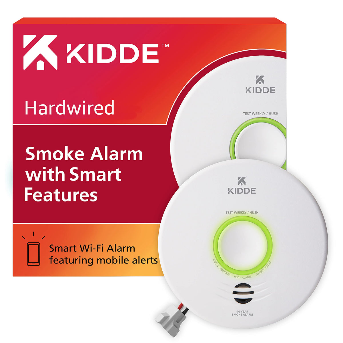 Smart Carbon Monoxide & Smoke Detector Bundle with Air Quality Monitor and WiFi Connectivity by Kidde – Commercial Grade