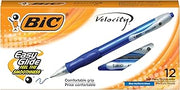 BIC Velocity Retractable Ballpoint Pens, Medium Point, 1.0 mm, 12-Count