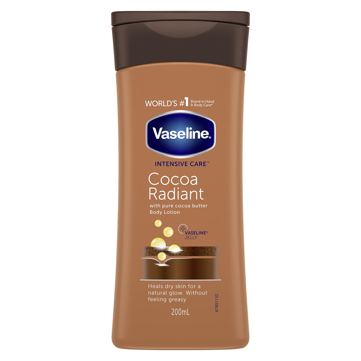 Essential Moisture Cocoa Radiant Lotion 200 ml by Vaseline – 6.76 Fl Oz (Pack of 1), Brown, Model 8737866