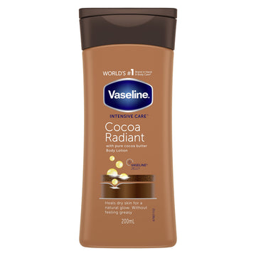 Essential Moisture Cocoa Radiant Lotion 200 ml by Vaseline – 6.76 Fl Oz (Pack of 1), Brown, Model 8737866