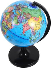 Beavorty Educational World Globe and Teens with Rotating Desktop Stand, 20cm Plastic Base Geography Map for Classroom Learning and Home Study