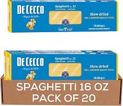 De Cecco Spaghetti No. 12 Pasta, 16 Oz (Pack of 20) | Authentic, Slow Dried, Made with Durum Wheat, Versatile Pasta for Sauces & Recipes, Made in Italy