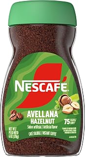 Nescafe Nescafé Instant Flavored Coffee, Hazelnut, 1 Jar (6 Oz)