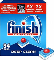 Finish Powerball Dishwasher Pods, Dishwasher Tablets Plastic Free, Fresh Scent, 94 Count