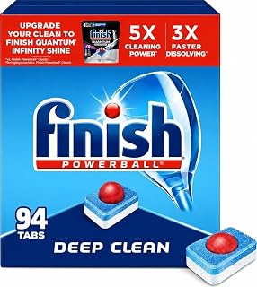 Finish Powerball Dishwasher Pods, Dishwasher Tablets Plastic Free, Fresh Scent, 94 Count