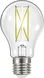 Satco S12414-8 8 Watt LED A19; Clear; Medium Base; 2700K; 90 CRI; 120 Volt; 800L Lumens; Dimmable; 15000 Hours Rated; 6 Pack