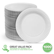 Stock Your Home 1000 Count (Pack of 1) / White / Casual Plates