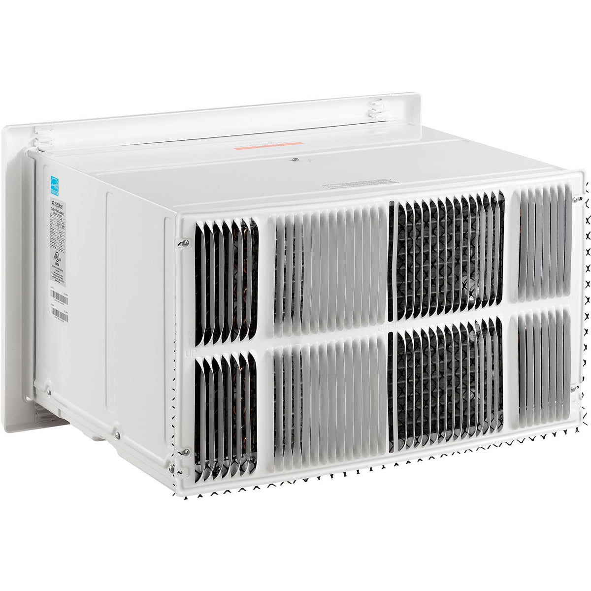 12,000 BTU Through The Wall Air Conditioner, Cool with Heat, 208/230V by Global Industrial – 20.25"L x 24.19"W x 14.5"H, 1.0 tons, White, Model TTW-12ERA2/J5U