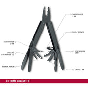 Swiss Tool BS Multi-Tool by Victorinox – 115 mm, Aluminum, Black, Model 3.0323.3CN