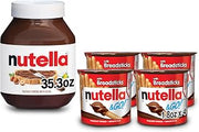 Nutella and Nutella & GO! Bundle, Hazelnut Spread with Cocoa Jar and Snack Packs with Breadsticks, 35.3 oz Jar​ and 4-Pack