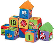 Melissa & Doug K's Kids Match and Build Soft Blocks Set (Pack of 6)