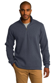 Slub Fleece 1/4-Zip Pullover Slate Grey by Port Authority – X-Large, Cotton, Slate Grey, Model 753865