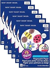 Art Street® Fingerpaint Paper, White, 11" x 16", 50 Sheets Per Pack, 6 Packs