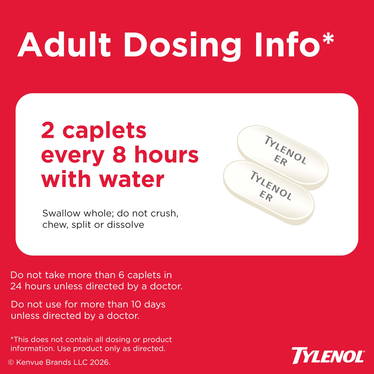 Tylenol 100 Count / Multi / Muscle Aches Tablets-100 ct Acetaminophen