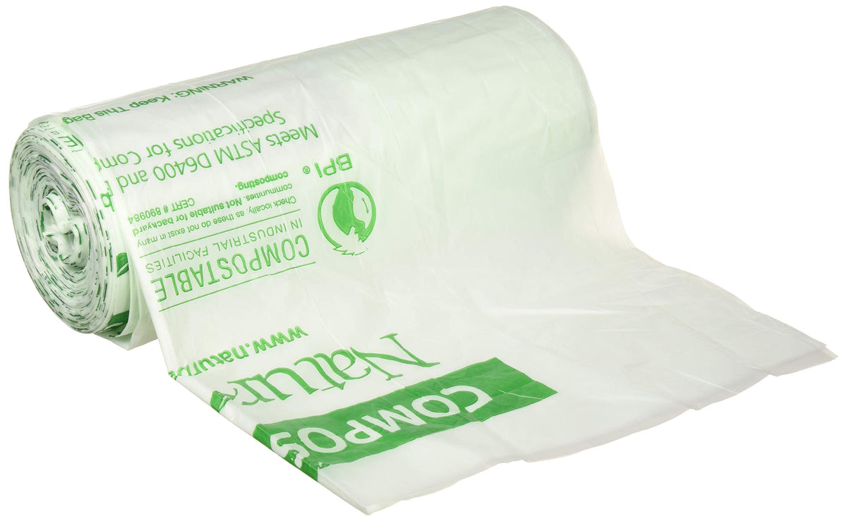 Naturbag 35 Gallon Slim Compostable Bags and Liners by Natur-Bag – 1 Count (Pack of 1), 35.0 gallons, Polyethylene, Model NT1025-X-00031