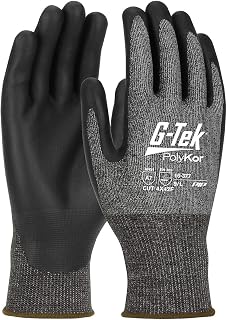 G-Tek PolyKor X7 Seamless Knit PolyKor X7 Blended Glove with NeoFoam Coated Palm & Fingers Touchscreen Compatible 16-377 Black S (Pack of 12)