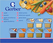 Gerber Stage 2 Fruit and Veggie Favorites Baby Food, 4 Oz, 32 Pack