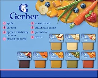 Gerber Stage 2 Fruit and Veggie Favorites Baby Food, 4 Oz, 32 Pack
